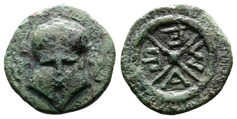 Thrace, Mesambria, circa 275/50-175 BC. AE (16mm, 2,66 g). Crested Corinthian he...