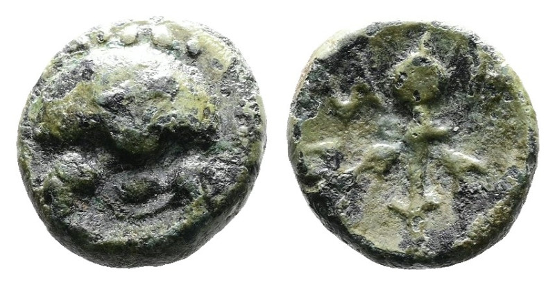 Thrace, Sestos, late 2nd. Century BC. (10mm, 1,06g.). Head of Dionysos facing. R...