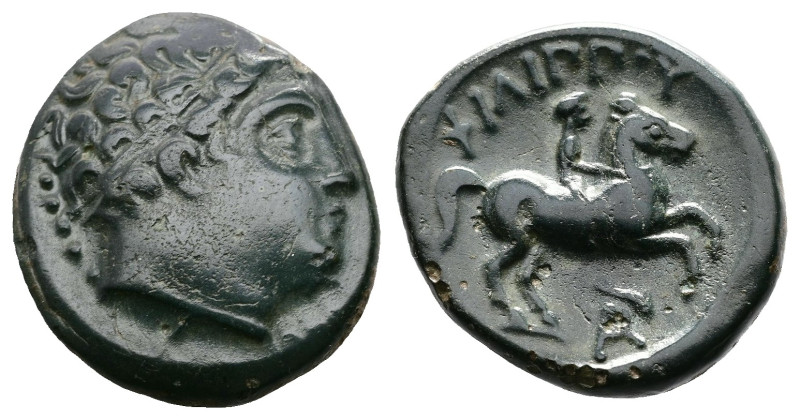 Kings of Macedon, Philip II 359-336 BC. AE (18mm, 4,88 g.). Uncertain mint in Ma...