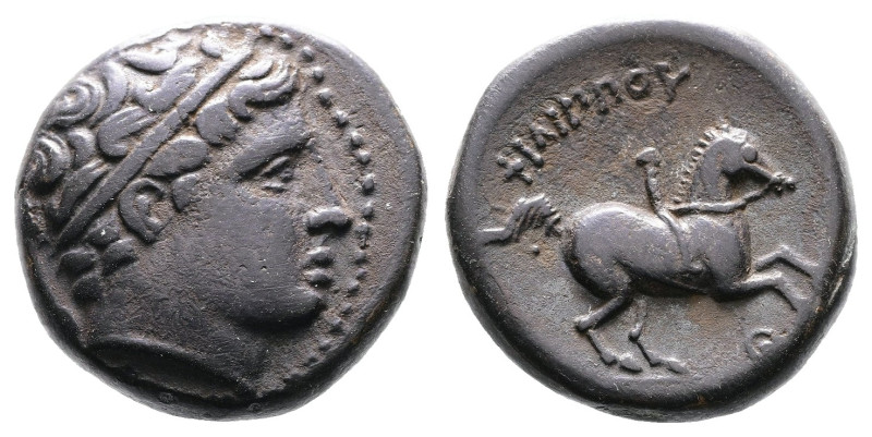 Kings of Macedon, Philip II 359-336 BC. AE (16mm, 5,76 g.). Uncertain mint in Ma...