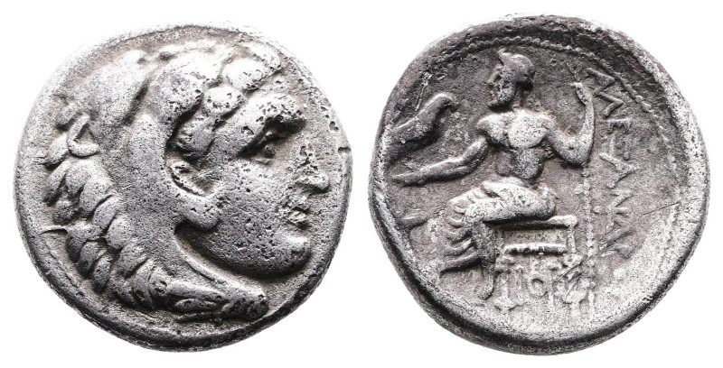 Kings of Macedon, Alexander III The Great 336-323 BC. AR Drachm (16mm, 4,08 g.)....