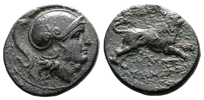 Kings of Thrace, Macedonian, Lysimachos. 305-281 BC. AE (18mm, 4,57 g.). Lysimac...