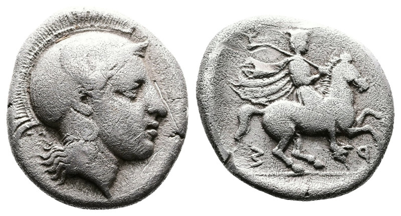 Thessaly, Pharsalos AR Drachm (18mm. 5,65 g.). Late 5th-mid 4th century BC. sign...