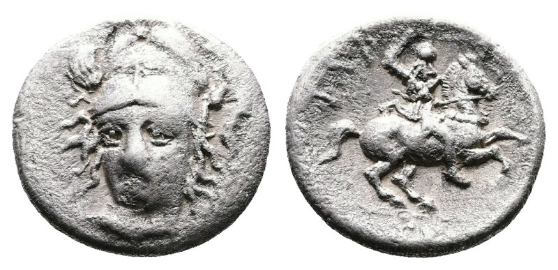 Thessaly, Pharsalos, early-mid 4th. Century BC. AR Trihemiobol (12mm, 1.31 g.). ...