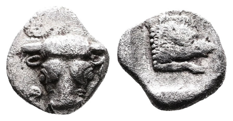 Phokian League, Phokis, Federal coinage, circa 485 - 480 BC. AR Obol (10,4mm, 0,...