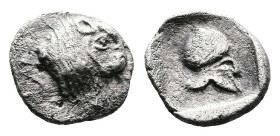 Phokian League, Phokis, Federal coinage, circa 485 - 480 BC. AR Hemiobol (8 mm, 0.45 g.). Profile head and neck of bull to r. with beaded truncation a...