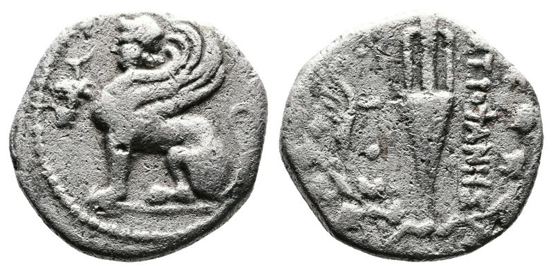 Islands off Ionia, Chios, circa 133-88 BC. AR Drachm (17 mm, 3.79 g.). Metrophan...