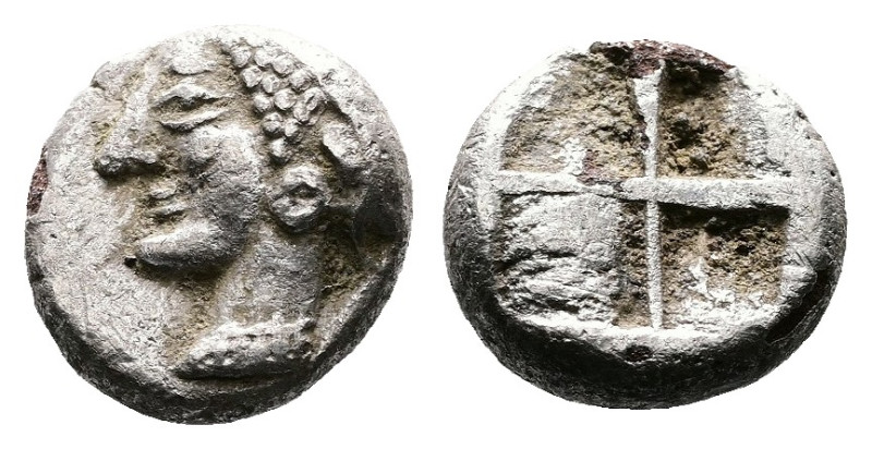 Ionia, Phocaea, circa 521-478 BC. AR Fourée Obol (9mm, 0,82g). Female head left,...