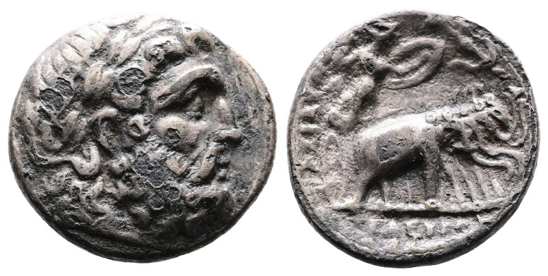 Seleukid Kingdom, Seleukos I Nikator 312-281 BC. Fourrée Drachm (17mm, 3.83 g.)....