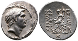 Seleukid Kingdom, Demetrios I Soter, 162-150 BC. AR Tetradrachm (30 mm, 16,52 g.). Antioch on the Orontes mint, circa 162-155/4 BC. Diademed head of D...