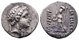 Kings of Cappadocia, Ariarathes VII Philometor, circa 107/6-101/0 BC. AR Drachm (17mm, 3,86 g.). Mint A (Eusebia under Mt. Argaios), uncertain RY, 116...