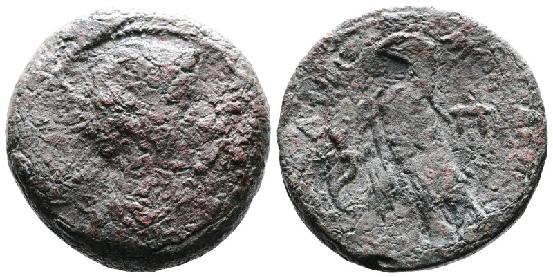 Egypt, Kleopatra VII Thea Neotera 51-30 BC. Æ Diobol – 80 Drachmai (26mm, 16,00 ...