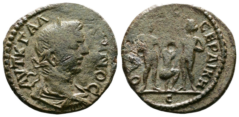 Thrace, Serdica, Gallienus 253-268 AD. AE (27mm, 9,91 g.). AVT K ΓΑΛΛΙΗΝΟC Laure...