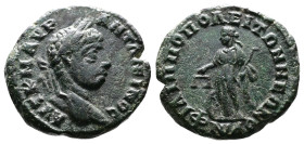 Thrace, Philippopolis, Elagabalus, 218-222 AD. AE Assarion (18mm, 4,41g.). AYT K M AYP ANTΩΝΕIΝΟC Laureate head of Elagabalus to right. Rev. ΦΙΛΙΠΠΟΠO...
