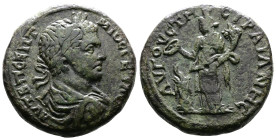 Thrace, Augusta Traiana, Geta 198-217 AD. AE (29mm, 18,39g.). 209-211 AD. AVT K Π CEΠTMIOC ΓETAC, laureate, draped and cuirassed bust of Geta to right...