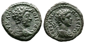 Thrace, Hadrianopolis, Commodus 177-192 AD. AE (16mm, 2,42g.). Struck circa 177-180 AD. Bare-headed, draped and cuirassed bust of Commodus to right. R...
