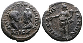 Thrace, Mesambria, Philip II 244-247 AD. AE (25mm, 9,55g.). MAP ΙΟΥΛΙΟC ΦΙΛΙΠΠΟC ΚΑΙCΑΡ confronted busts of Philip II, bare headed draped bust and dra...