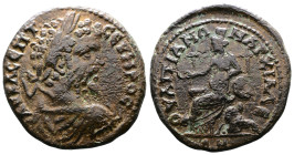 Thrace, Anchialos, Septimius Severus, 193-211 AD. AE (29 mm, 11.66 g.). AV K CEΠ CEVHPOC, laureate, draped and cuirassed bust of Septimius Severus to ...