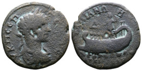 Thrace, Anchialos, Geta, 209-211 AD. AE Tetrassarion (27mm, 10,43 g.). Struck 210-211 AD. ΑΥ Κ Π ΣΕΠ ΓΕΤΑΣ. Laureate, draped and cuirassed bust right,...
