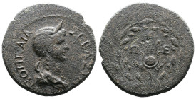 Thrace, Perinthus, Poppaea (wife of Nero) 54-68 AD. AE Diassarion (26 mm, 10,34 g.). 59-63 AD. ΠΟΠΠΑΙΑ ΣΕΒΑΣΤΗ Diademed and draped bust of Poppaea to ...