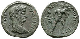 Thrace, Coela, Gallienus, 253-268 AD. AE (24mm, 8,87 g.). IMP GALLIHN Laureate head of Gallienus to right. Rev. AEL MVNICIP COEL Aeneas advancing righ...