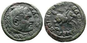 Macedon, Koinon of Macedon, Pseudo-autonomous issue. Time of Gordian III 238-244 AD. AE (24mm, 9,0 g.). AΛEΞANΔPOV Head of Alexander III, as Herakles,...
