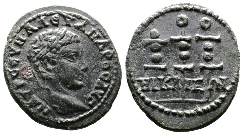 Bithynia, Nicaea, Severus Alexander 222-235 AD. Μ ΑΥΡ ϹEVΗ ΑΛEΞΑΝΔΡΟϹ ΑΥΓ, laure...