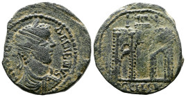 Mysia, Parium, Gallienus 253-268 AD. AE (25 mm, 8,29 g.). G GALLIENVS, laureate, draped and cuirassed bust right. Rev. C G H P I, triumphal arch with ...