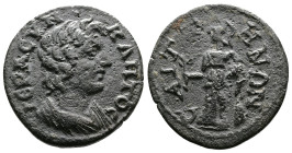 Lydia, Saitta, Pseudo-autonomous issue, time of the Severans, 193-235 AD. AE (22 mm, 5,94 g.). IЄPA CYNKΛHTOC Draped bust of the Senate to right. Rev....