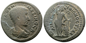Lydia, Tralles, Maximus, Caesar, 235-238 AD. AE (30 mm, 14,27 g.). P. Ailios Artemas, grammateus. Γ IOYΛOYH MAΞIMOC K Bare-headed, draped and cuirasse...