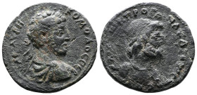 Cilicia, Anazarbus, Commodus 177-192 AD. AE (25mm, 7,69 g.) ΜΑΡ ΑVΡΗ ΚΟΜΟΔΟС СЄΒ. Laureate, draped and cuirassed bust of Commodus right. Rev. ΚΑΙС ΤωΝ...