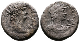 Egypt, Alexandria, Nero 54-68 AD. Billon Tetradrachm (23mm, 10,01g.). Dated RY 12 = 65/6 AD. ΝΕΡΩ ΚΛΑV ΚΑΙΣ ΣΕΒ ΓΕΡ, radiate bust to right. Rev. ΑΥΤΟΚ...