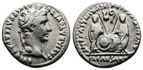 Augustus. 27 BC.- 14 AD. AR Denarius (18.5 mm, 3.91 g.). Lugdunum mint, struck 2 BC. - 4 AD. CAESAR AVGVSTVS DIVI F PATER PATRIAE, laureate head of Au...