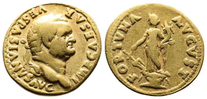 Vespasian, 69-79 AD. AV Aureus (20 mm, 7.0 g.). Rome, 74 AD. IMP CAESAR VESPASIA...