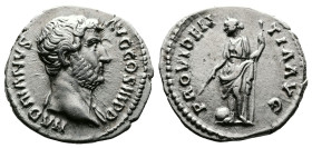 Hadrian 117-138 AD. AR Denarius (18mm, 3,31g.). Rome, 134-138 AD. HADRIANVS AVGVSTVS III P P, Bust of Hadrian to right with slight drapery on his left...
