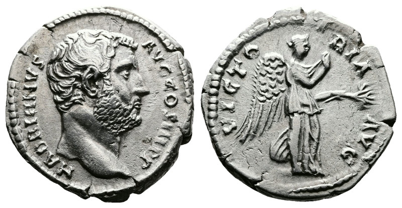 Hadrian, 117-138 AD. AR Denarius (19mm, 3,12g.). Rome, 136 AD. HADRIANVS AVG COS...
