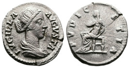 Lucilla, 164-182 AD. AR Denarius (18 mm, 2,55 g.), Rome, 165-167 AD. LVCILLA AVGVSTA Draped bust of Lucilla to right. Rev. PVDICITIA Pudicitia, veiled...