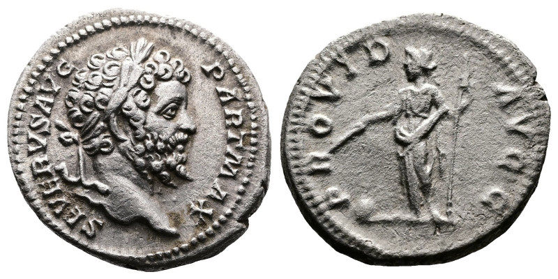 Septimius Severus, 193-211 AD. AR Denarius (18 mm, 2,84 g.). Rome, 200-201 AD. S...
