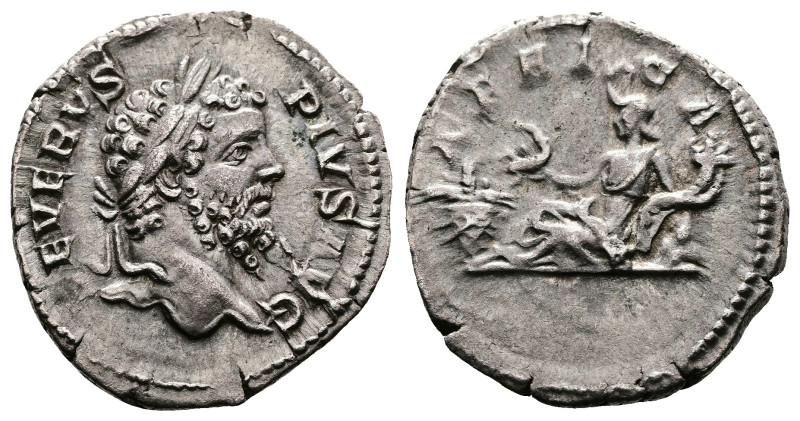 Septimius Severus, 193-211 AD. AR Denarius (20 mm, 3,13 g.). Rome, 202-210 AD. S...