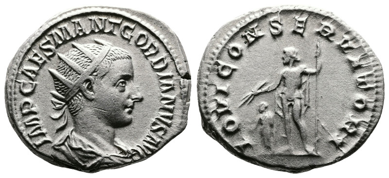 Gordian III, 238-244 AD. AR. Antoninianus (22mm, 5,46 g.). Rome, 238 AD. IMP CAE...