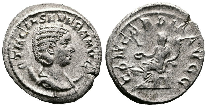 Otacilia Severa, 244-249 AD. AR Antoninianus (22 mm, 3.95 g.). Rome, 246-248 AD....