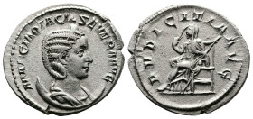 Otacilia Severa, AR Antoninianus. (23mm, 3,79g.). Rome, 244-246 AD. MARCIA OTACIL SEVERA AVG, diademed and draped bust to right, on crescent. Rev. PVD...