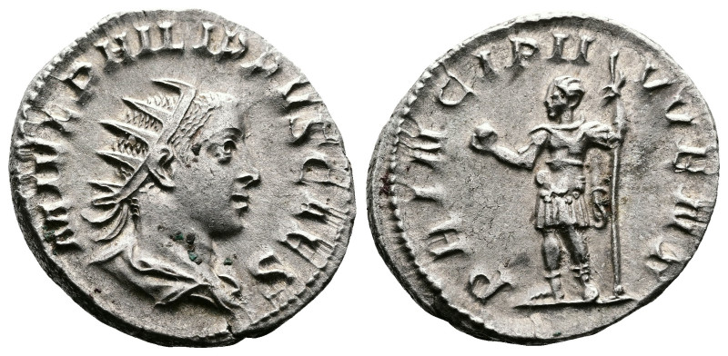 Philip II, as Caesar, 244-247 AD. AR Antoninianus (22 mm, 4,60 g.), Rome, 246-24...