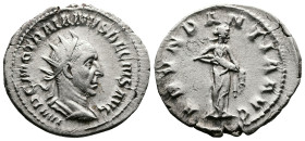 Trajan Decius, 249-251 AD. AR Antoninianus. (24mm, 3,88 g.). Rome. IMP C M Q TRAIANVS DECIVS AVG, radiate, draped and cuirassed bust to right. Rev. AB...