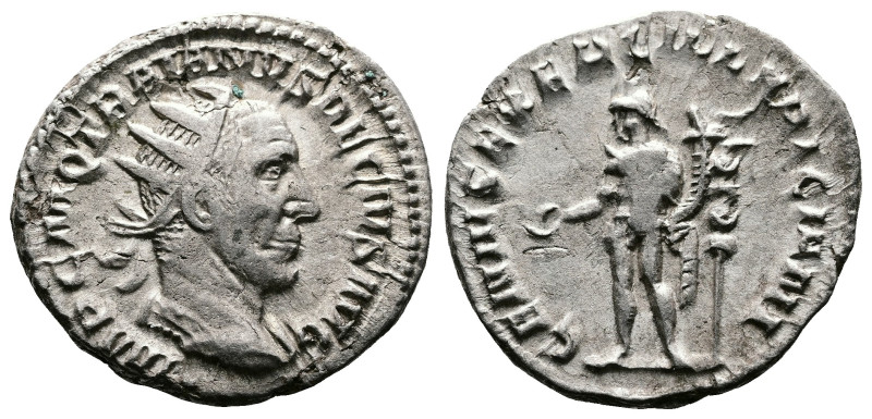 Trajan Decius, 249-251 AD. AR Antoninianus (21mm, 4,07 g.). Rome. IMP C M Q TRAI...