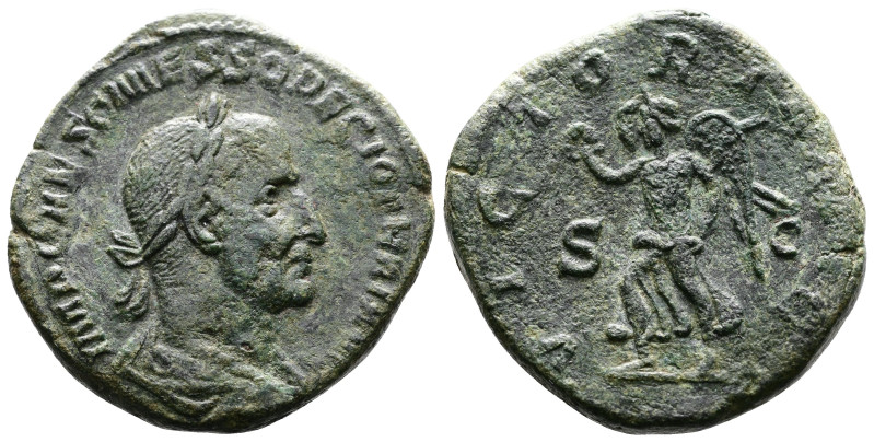 Trajan Decius, 249-251 AD. AE Sestertius (30 mm, 17,77 g.). Rome, 250-251 AD. IM...