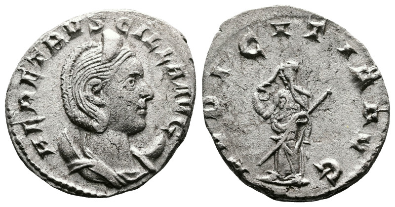 Herennia Etruscilla (wife of Trajan Decius) AR Antoninianus (21mm, 3,55 g.). Rom...