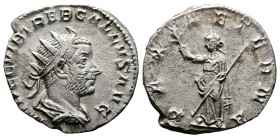 Trebonianus Gallus, 251-253 AD. AR Antoninianus. (21 mm. 3,82 g.). Rome. IMP C C VIB TREB GALLVS AVG, radiate, draped and cuirassed bust right. Rev. P...