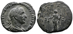 Trebonianus Gallus, 251-253 AD. AE Sestertius (28mm, 15,15g.) Rome, 251-253 AD. IMP CAES C VIBIVS TREBONIANVS GALLVS AVG, laureate, draped and cuirass...
