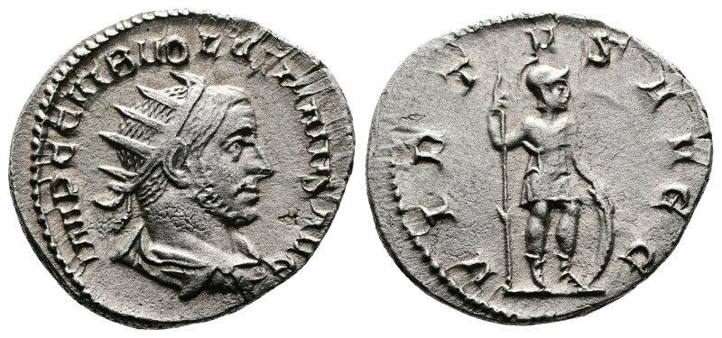 Volusian, 251-253 AD. AR Antoninianus (21mm, 3.75 g.). Rome, late 252 AD. IMP C ...